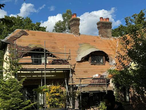 FS Roofing Bagshot 5 This is a photo of a roof being repaired in Bagshot. Installation carried out by FS Roofing Bagshot