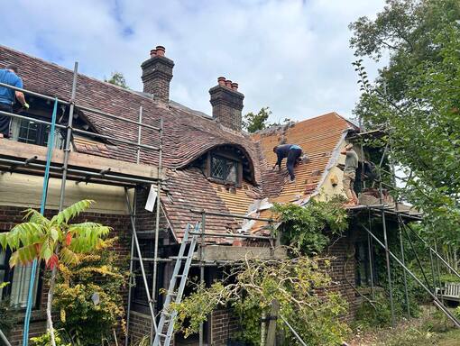 FS Roofing Bagshot 9 This is a photo of a roof being repaired in Bagshot. Installation carried out by FS Roofing Bagshot